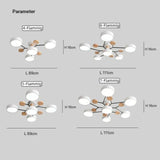 Moderne LED Deckenleuchte im Blütendesign mit mehreren Köpfen