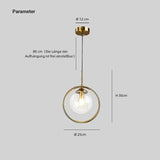 Moderne LED Pendelleuchte Glas für Bettkopf