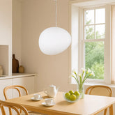 Moderne Pendelleuchte aus Glas in Ei-Form für Esszimmer