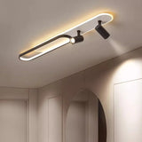 Moderne flache LED Deckenlampe mit schwenkbarem 355° Spot