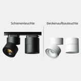 Moderne verstellbare LED Deckenleuchte für Schienensysteme