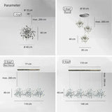 Moderner Edelstahl Kronleuchter in Blütenform für Ihr Esszimmer