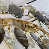 Moderner LED-Kronleuchter im Ringform aus Kristall für Schlafzimmer