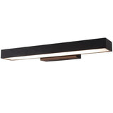 Moderne schwarze Außenwandleuchte rechteckig mit Bewegungsmelder