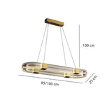 Nordische Hängelampe mit graviertem Acrylglas und Ringdesign