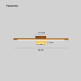 Nordische LED-Wandleuchte aus Eichenholz in länglicher Form