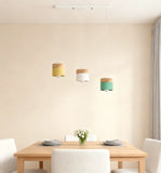 LED Hängelampe aus Holz im skandinavischen Morandi Design