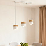 LED Hängelampe aus Holz im skandinavischen Morandi Design