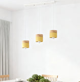 LED Hängelampe aus Holz im skandinavischen Morandi Design