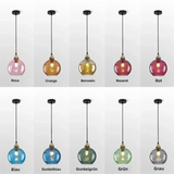 Nordische Pendelleuchte aus Glas mit handgefertigten Wellenmustern