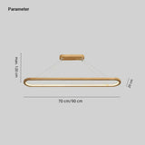 Ovale Pendelleuchte aus Eiche im skandinavischen Design für das Esszimmer