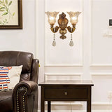 Vintage Wandleuchte aus Antikbronze für Wohnzimmer