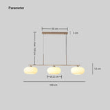Pendelleuchte Drei-Flammig mit Glas Lampenschirm für das Esszimmer