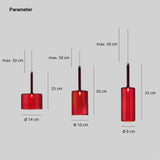 Modern Zylindrische Pendelleuchte aus Glas in Mehrfarbig für Schlafzimmer