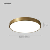 Runde LED Deckenleuchte in Kupfer für Schlafzimmer