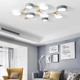 Runde LED Deckenleuchte mit mehreren Köpfen für das Wohnzimmer