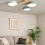 Runde LED Deckenleuchte mit mehreren Köpfen für das Wohnzimmer