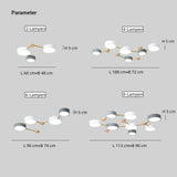 Runde LED Deckenleuchte mit mehreren Köpfen für das Wohnzimmer