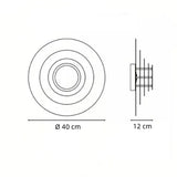 Runde flache Wandleuchte im modernen bunten Design