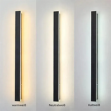 Moderne LED Außenwandleuchte Schwarz beidseitig leuchtend