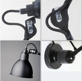 Moderne LED Wandleuchte in Schwarz mit flexiblem Schwenkarm