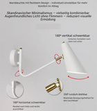 Schwenkbare Wandleuchte mit Gelenkarm für Wohnzimmer