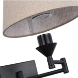 Verstellbare LED-Wandleuchte mit klassischem Lampenschirm für Schlafzimmer