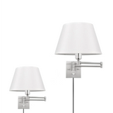 Verstellbare LED-Wandleuchte mit klassischem Lampenschirm für Schlafzimmer