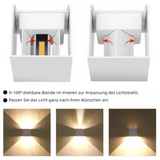 LED Up-Down Wandleuchte für Außenbereich mit verstellbarem Lichtstrahl