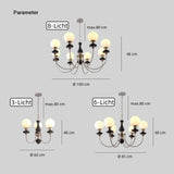 Vintage LED Kronleuchter mit Glas Kugeln für Ihr Wohnzimmer