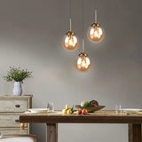 LED Pendelleuchte aus Glas in Kugelform für Esszimmer