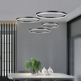 Moderne Runde LED Pendelleuchte Dimmbare für Wohnzimmer