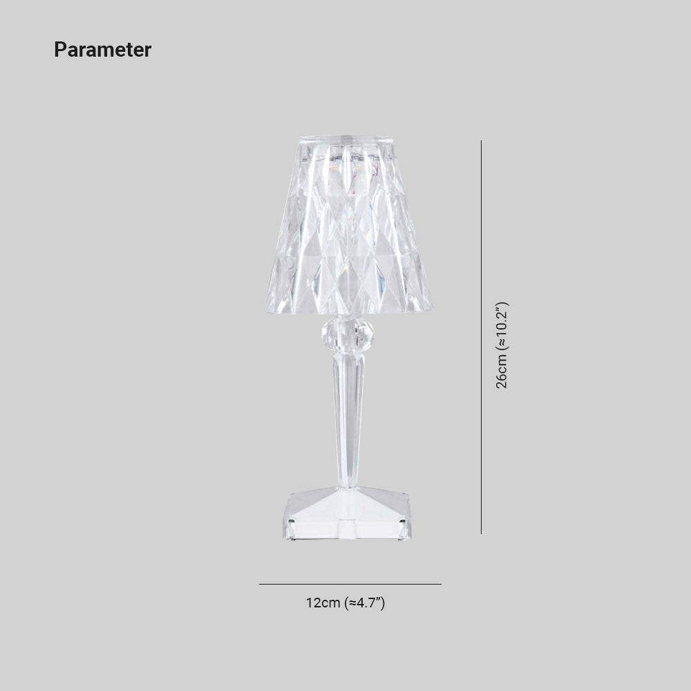 Acryl Kristall Diamant Tischlampe mit Dreifarbigem Licht - Clowas.de