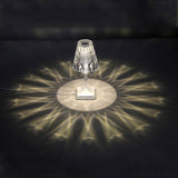 Acryl Kristall Diamant Tischlampe mit Dreifarbigem Licht - Clowas.de