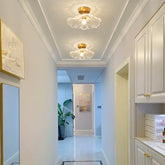 Ausgefallene Deckenleuchten Flur Nordisch schlicht Lotosglas - Clowas.de