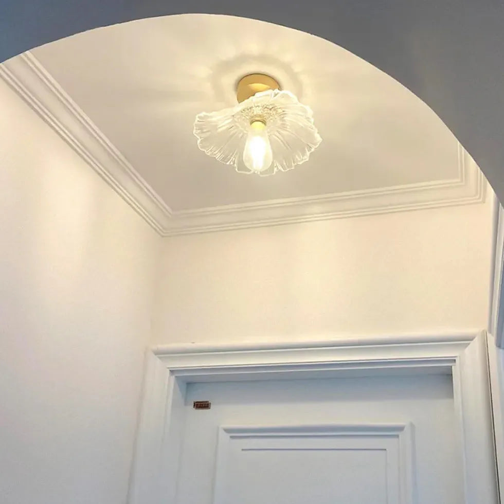 Ausgefallene Deckenleuchten Flur Nordisch schlicht Lotosglas - Clowas.de