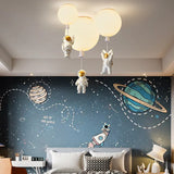 Babyzimmer Deckenleuchte mit bunten Ballons und Astronaut - Clowas.de