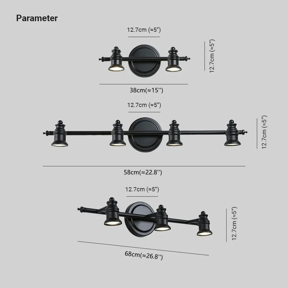 Badezimmer Wandleuchte schwarz im retro minimalistischen Stil - Clowas.de