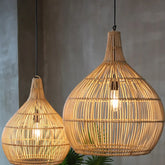 Boho Pendelleuchte Nordisch Modern Einfach Bambus Rattan - Clowas.de