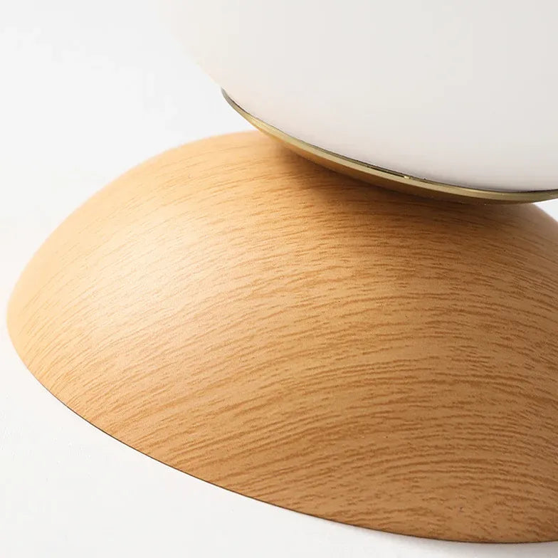 Deckenleuchte Esszimmer hängend Nordisch Holz Milchweißer Ball - Clowas.de