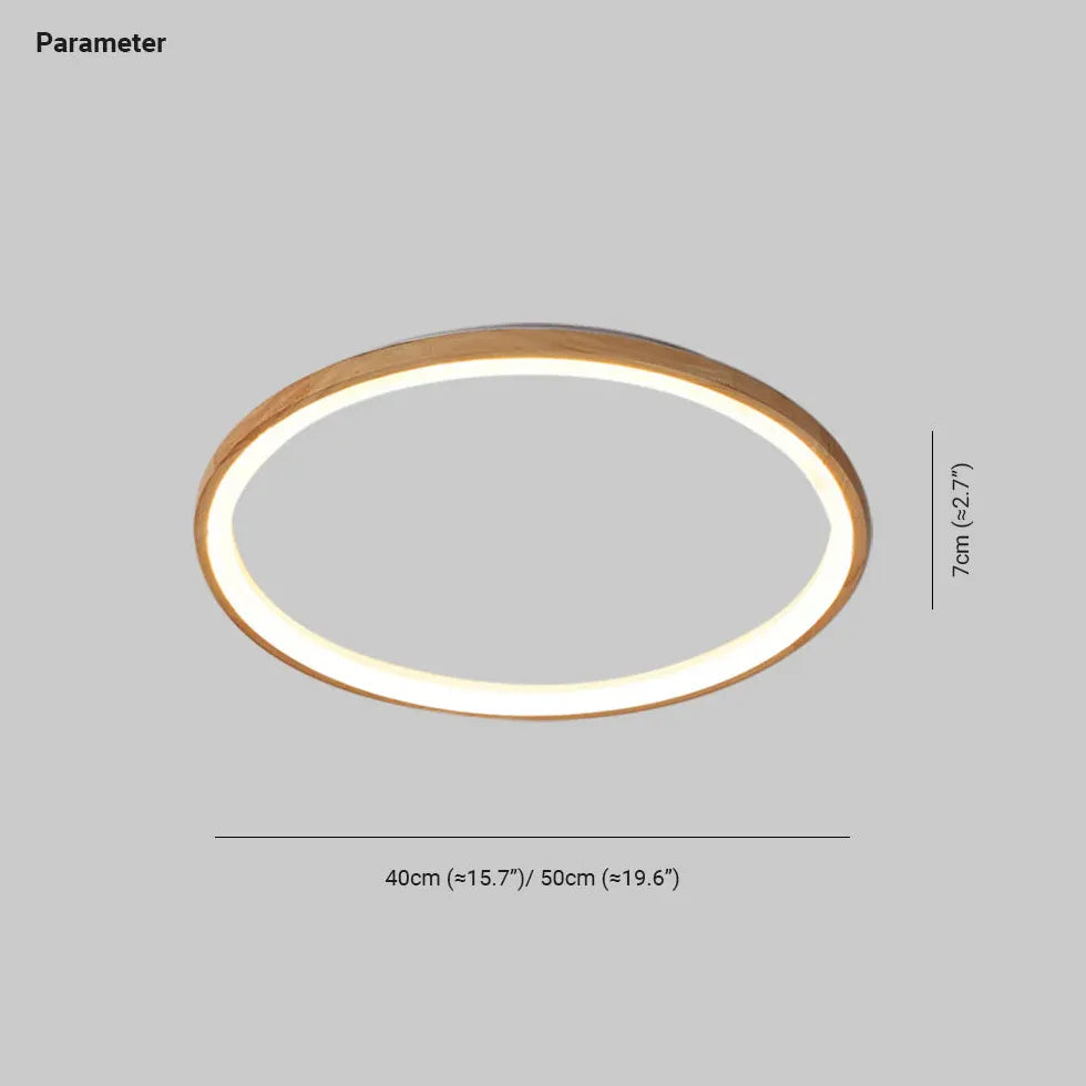 Deckenleuchte Holz rund moderne einfache japanische - Clowas.de