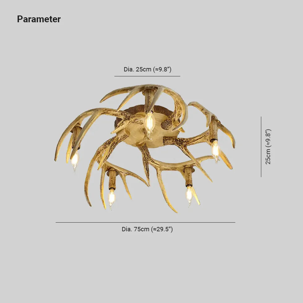 Deckenleuchte holz schwarz im rustikalen Vintage Stil - Clowas.de