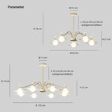 Moderner LED Kronleuchter in Gold für das Wohnzimmer