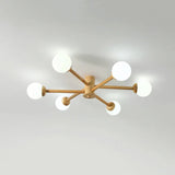 Deckenleuchte Kugel Weiß LED Nordisch Holz - Clowas.de