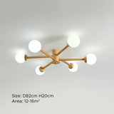 Deckenleuchte Kugel Weiß LED Nordisch Holz - Clowas.de