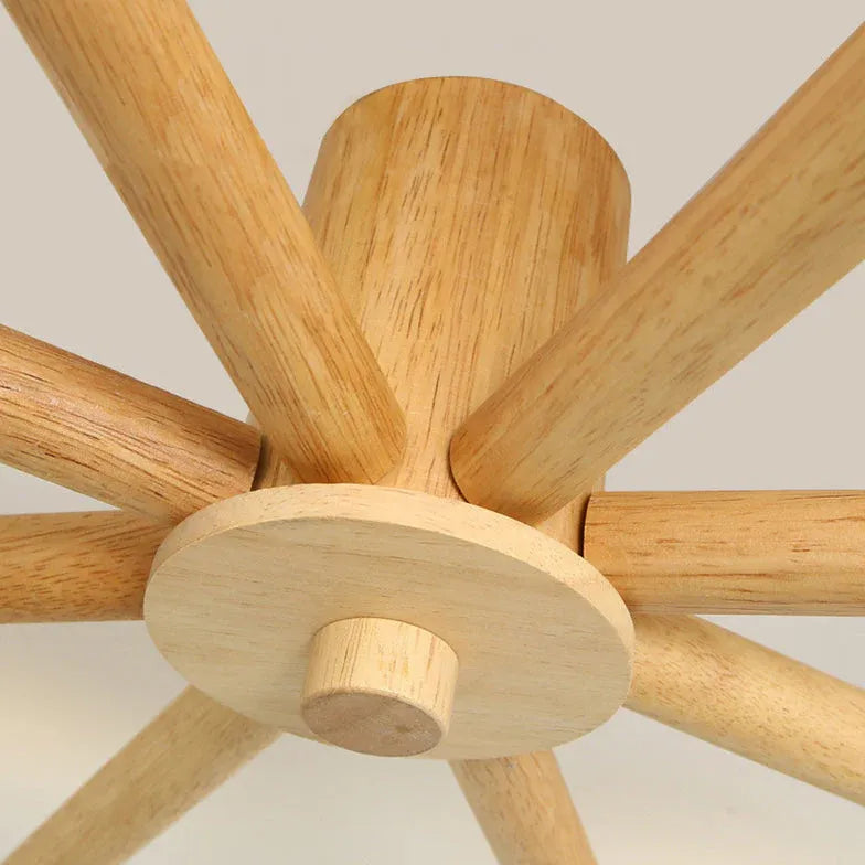 Deckenleuchte Kugel Weiß LED Nordisch Holz - Clowas.de