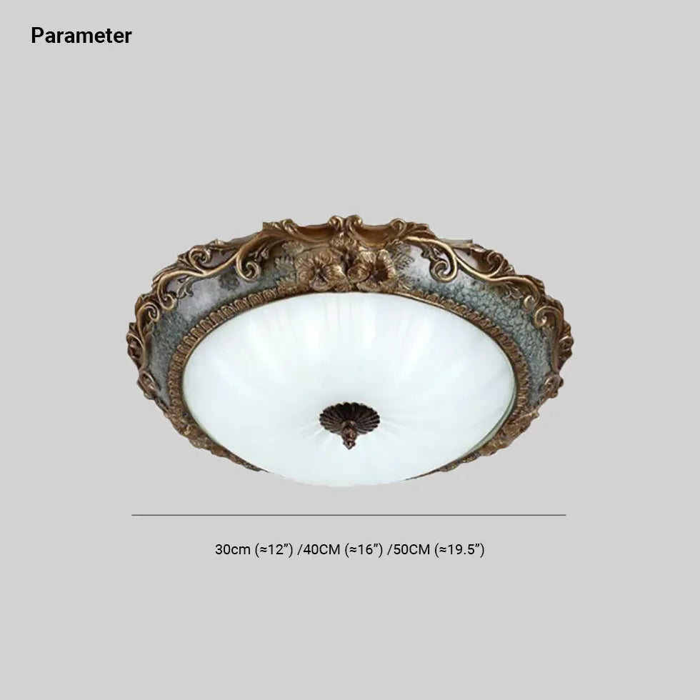 Deckenleuchte Retro Vintage rund im nostalgischen Stil - Clowas.de