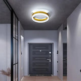 Deckenleuchte viereckig in modernem goldenen LED Stil - Clowas.de