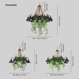 Deckenleuchte Vintage Industrial für amerikanisches Restaurant mit Rattan - Clowas.de