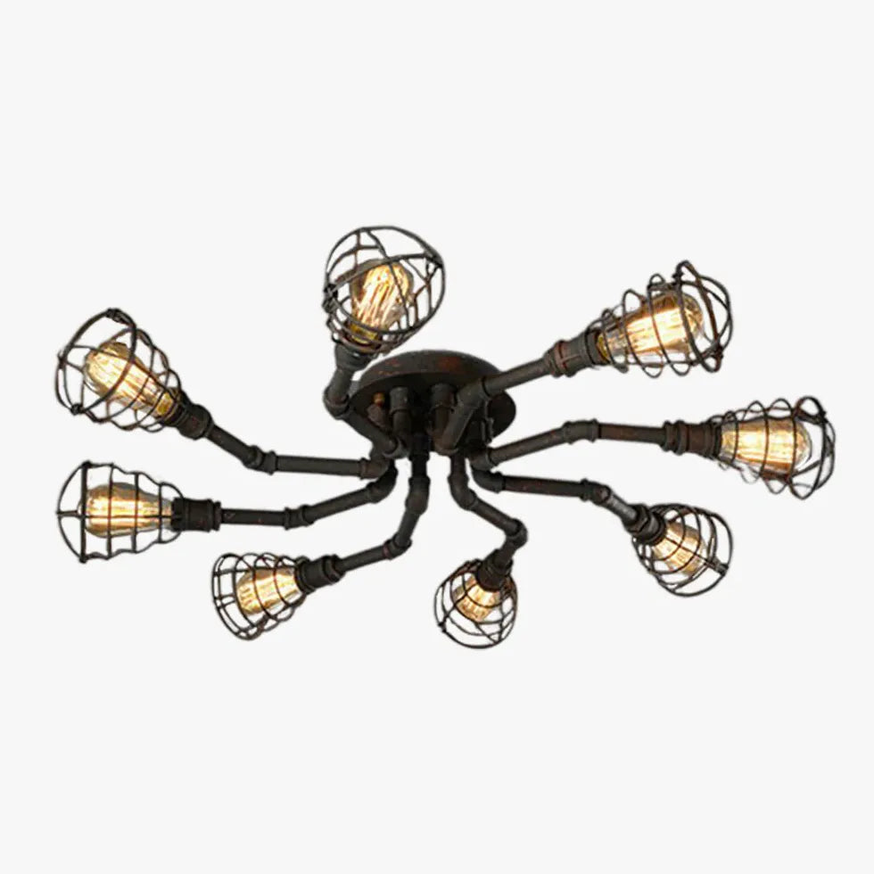 Deckenleuchten Industrial Retro Rohr Eisen Deckenlampe - Clowas.de